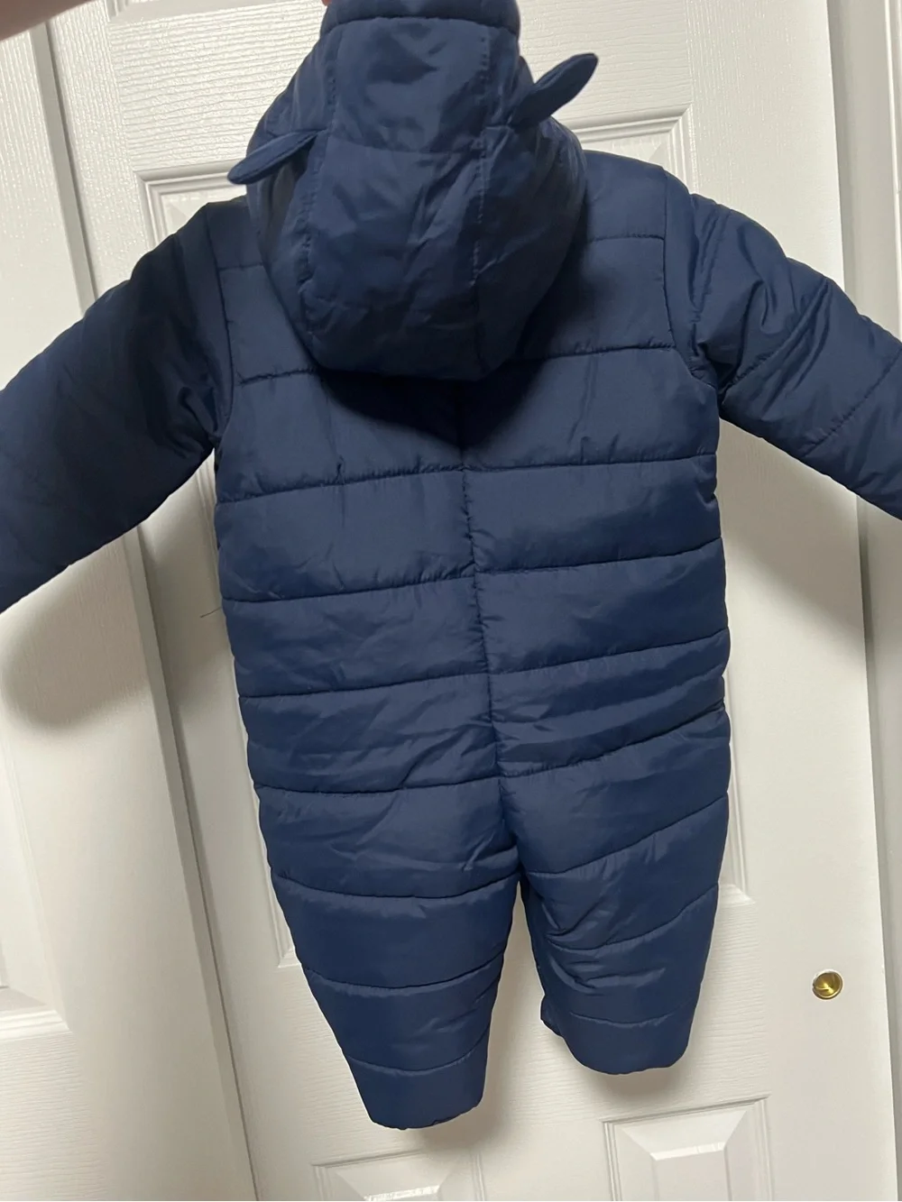 The Children's Place Navy Blue Puffer Baby Snowsuit Bunting 3-6M